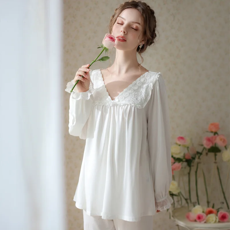 Roseheart Blue Sexy Women Sleep Nightwear Suits V Neck Night Lace Bow Cotton Pajama Sets Sleepwear 2 Pieces Shorts Homewear