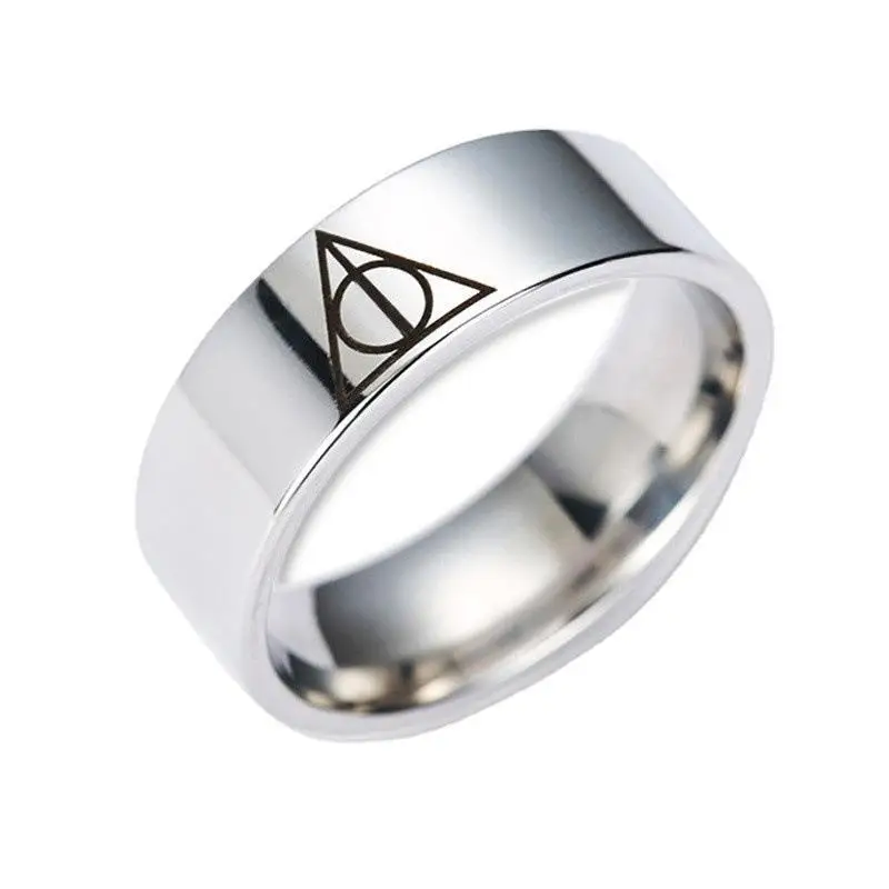 

Harriese Magician Boy Film and Television Surrounding Series Ring Potters Triangle Ring Titanium Steel Ring Creative Gifts