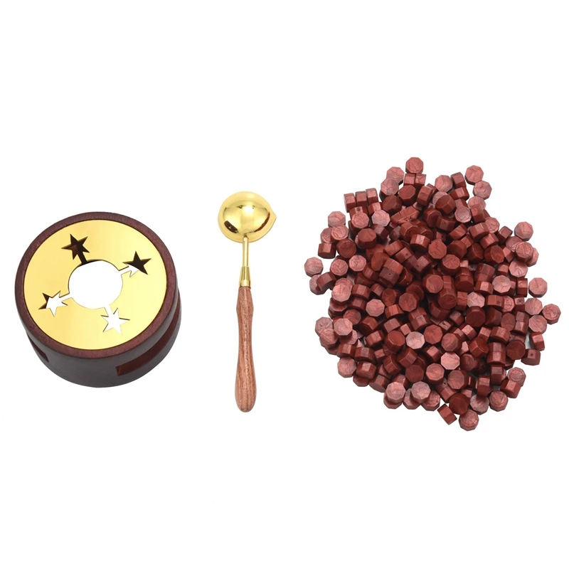 

Red Wax For Letters Stamp Seals Sealing Wax Kit With Wax Seal Beads Wax Seal Warmer Wax Spoon And Candles