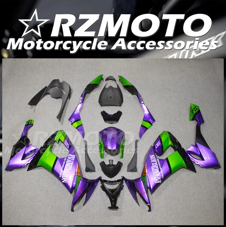 

New ABS Whole Motorcycle Fairings Kit Fit for Kawasaki Ninja ZX-10R ZX10R 2008 2009 2010 08 09 10 Bodywork set Purple Green