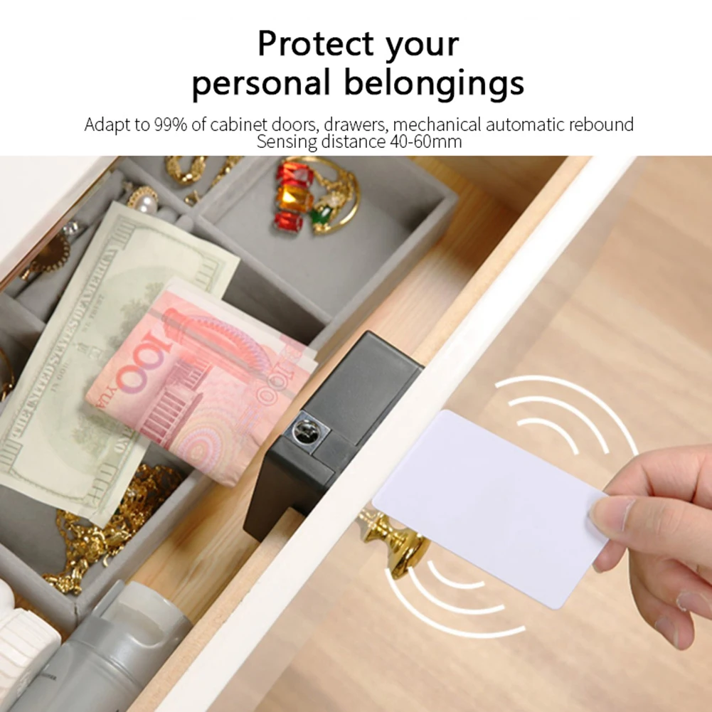 

T8 Keyless Smart Drawer Lock IC Card Cabinet Locker Electronic Wooden Door Locks