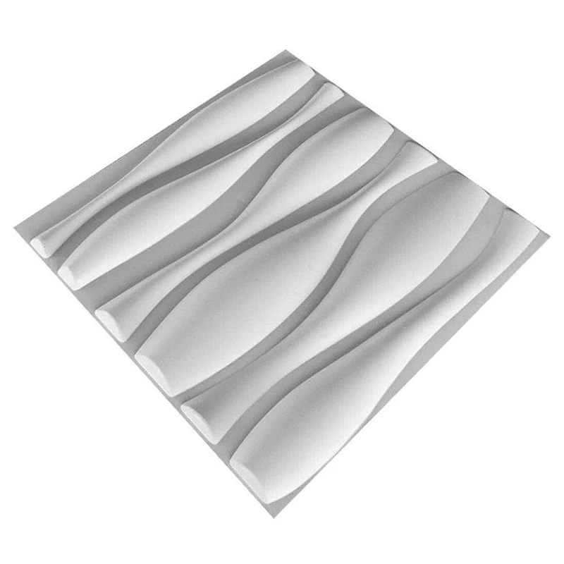 4 шт. 50 см Декоративная 3D стеновая панель волна с дизайном алмаза, несамоклеящаяся каменная наклейка для стены гостиной, водонепроницаемая бумага.