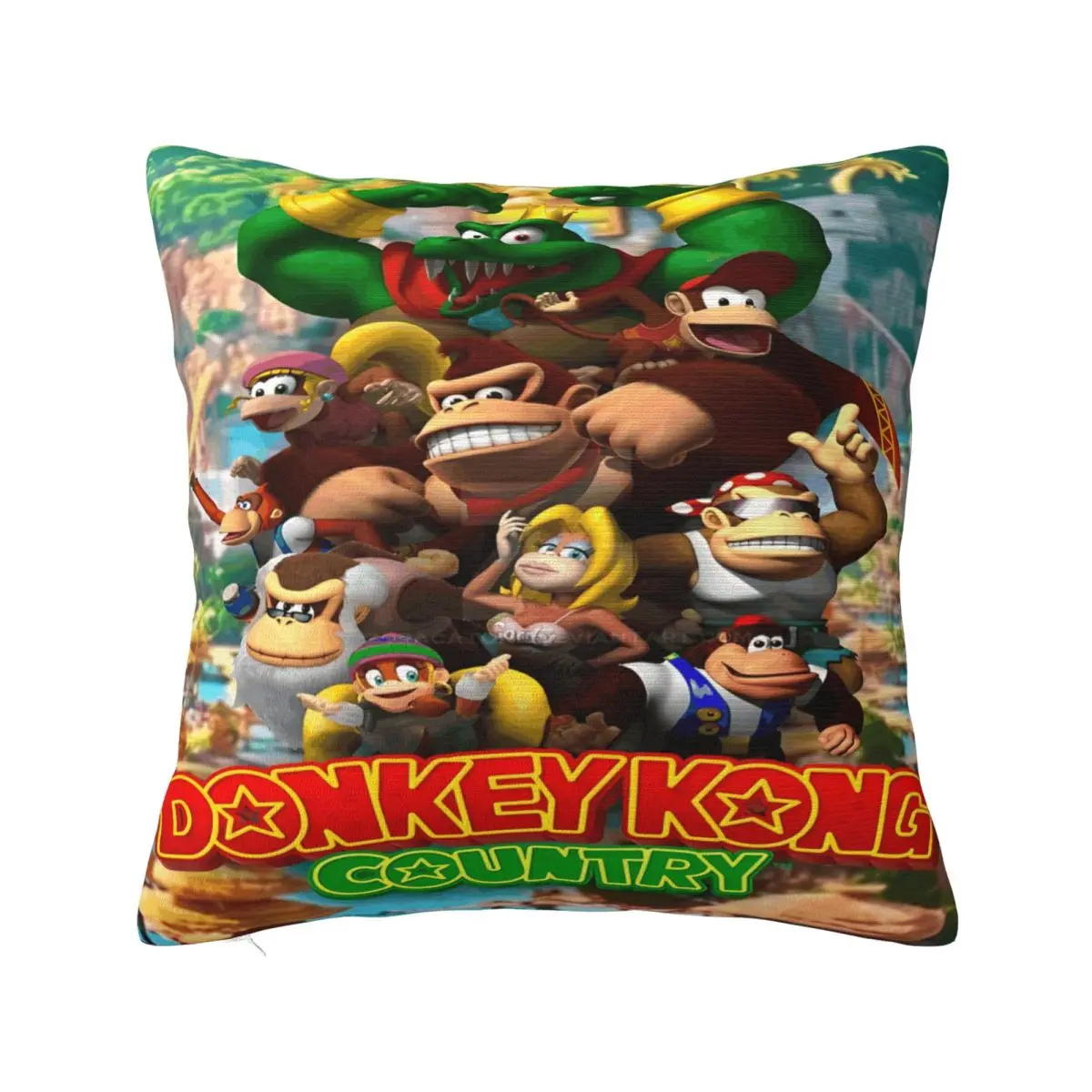 Фото Наволочка для игры Donkey Kong Bananza, чехол для подушки с принтом, наволочка для подушки, декор для сидения, квадратный, разные размеры №2