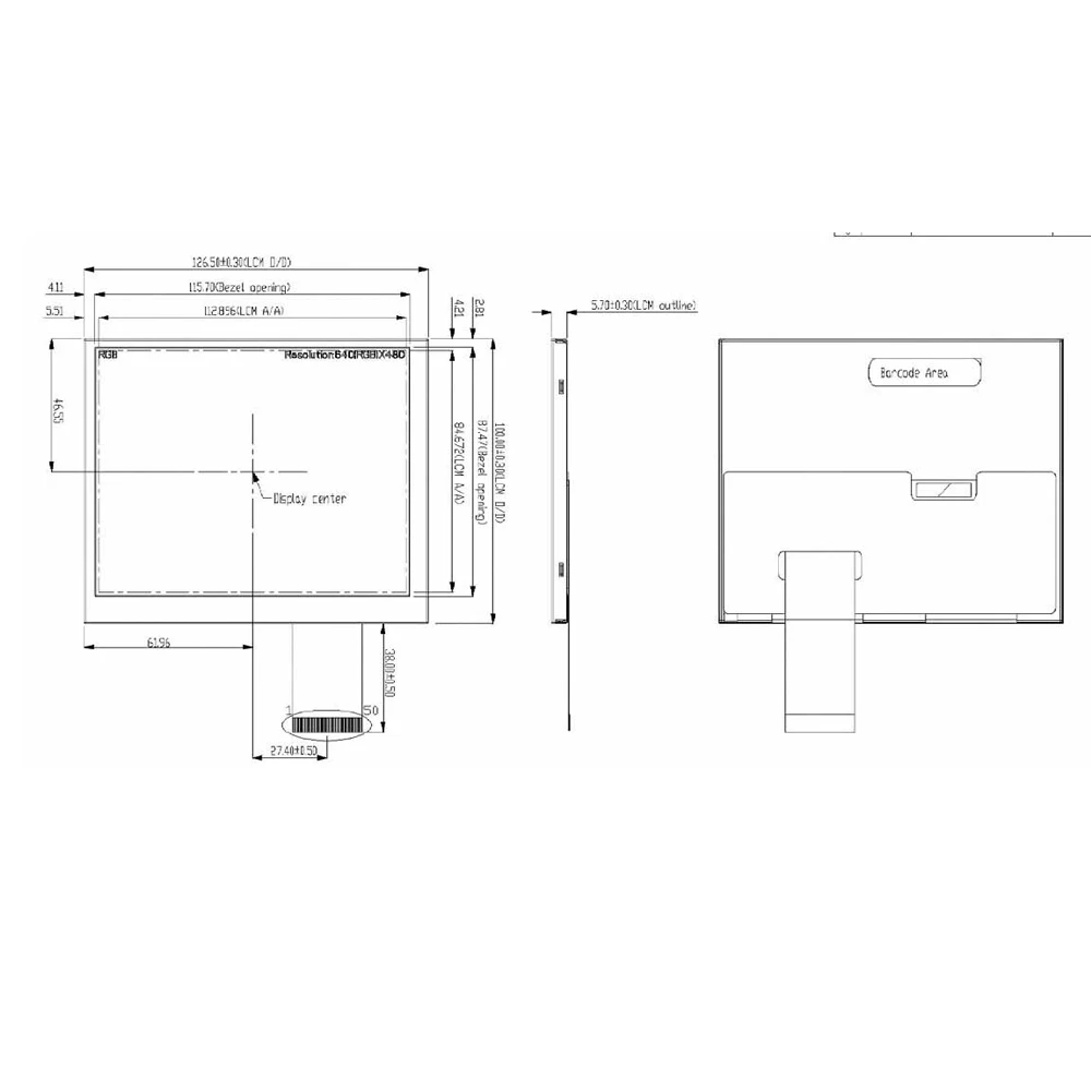 5 6 дюймовый TFT экран дисплей модуля kit GDN-D567AT-GTI056TN52-RM RGB 640*480 4:3 VGA плата драйвера |