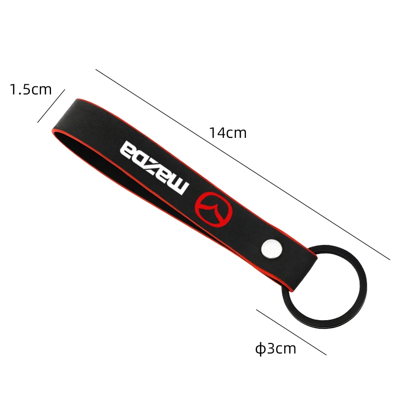 1PCS Car Keychain Suede Leather Key Ring Chain For Mazda 3 6 BL BM GJ CX3 CX-5 CX5 KE KF CX7 CX9 MX5 Axela Auto Accessories - купить по
