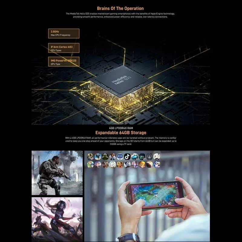 Прочный телефон DOOGEE S51 разблокированный мобильный Android 12 6 0-дюймовый