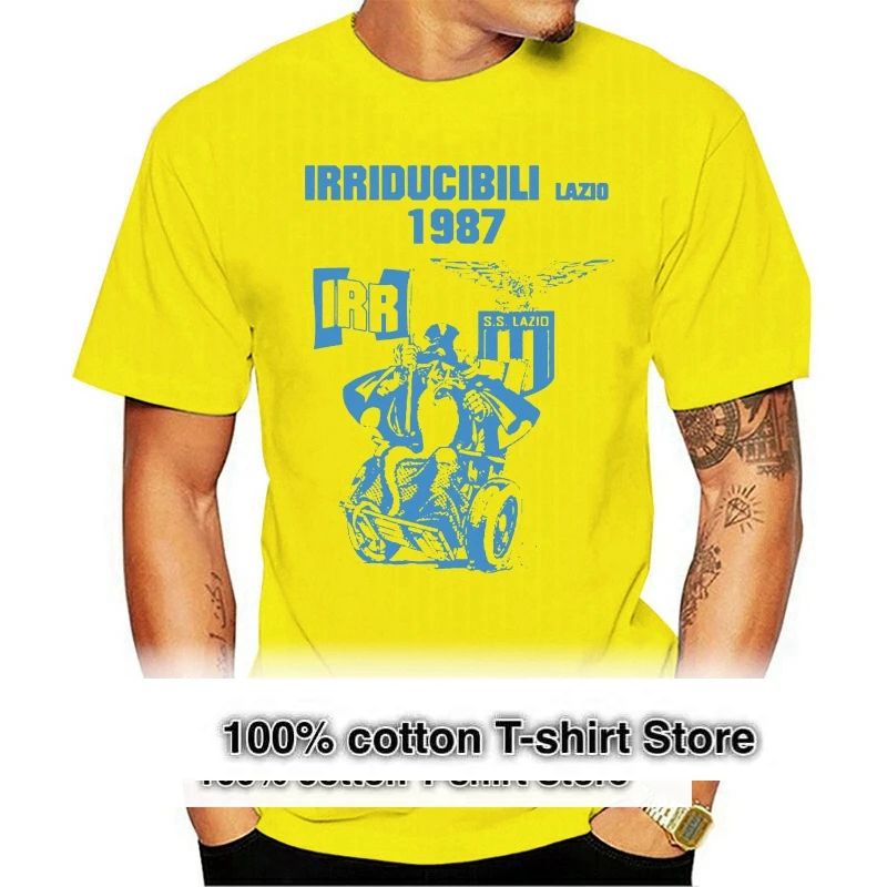 

Tops Tee T Shirt Tribute Ultras IRRIDUCIBILI LAZIO 1987 Curve Nord 1 S-M-L-XL T-Shirt Custom Screen Printed
