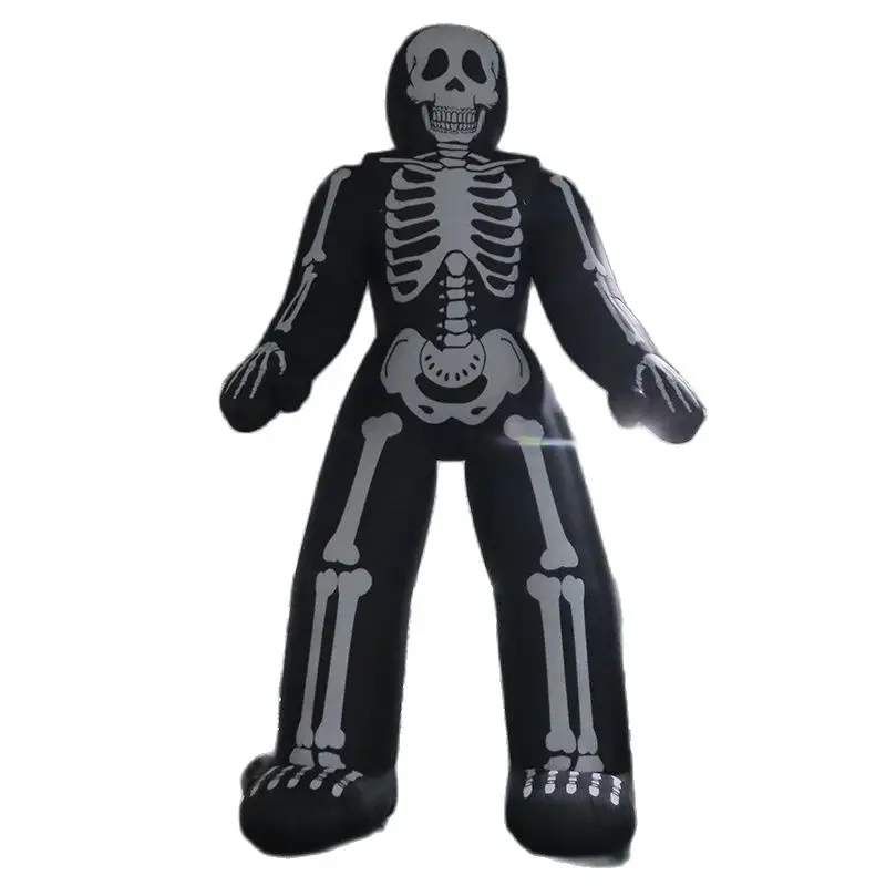 

Halloween Decoration Outdoor Giant Inflatable Skeleton Blow Up Black Ghost Event Promotional Character For Party Activities
