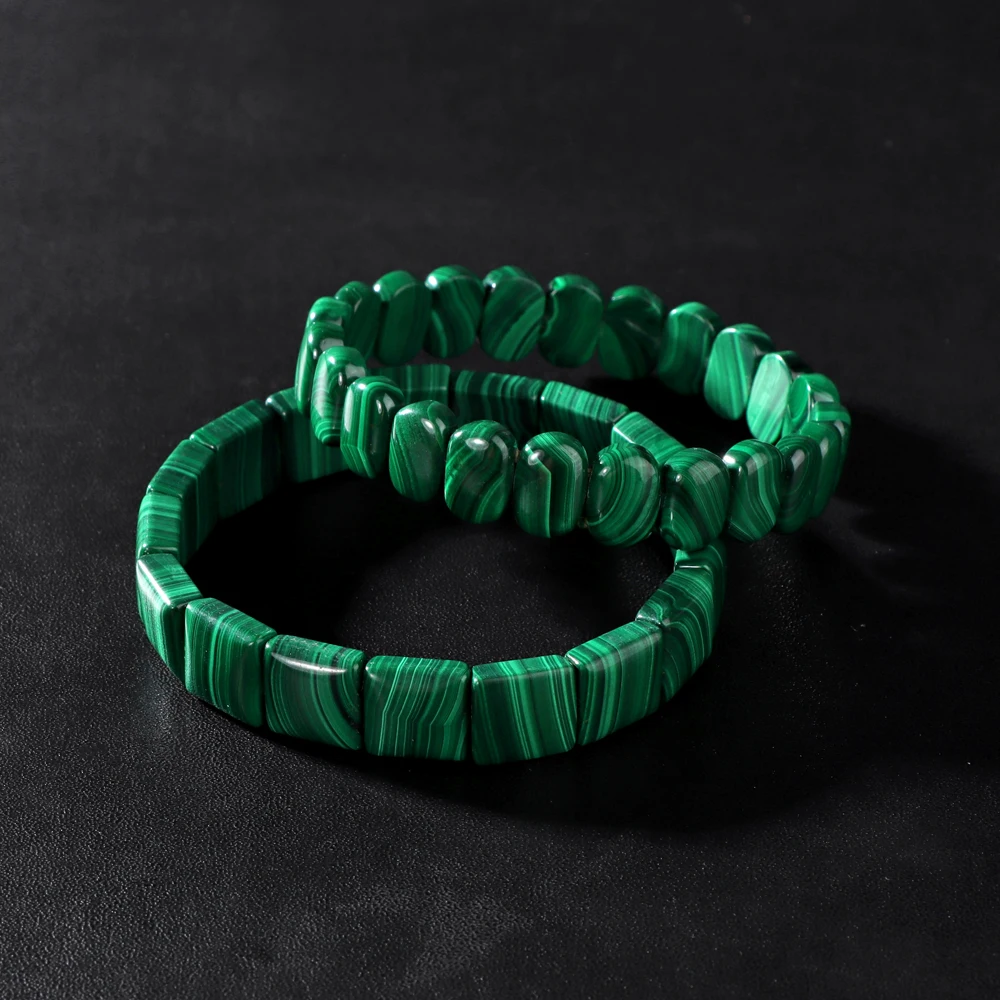 Новинка Лидер продаж браслет из натурального зеленого малахита браслеты