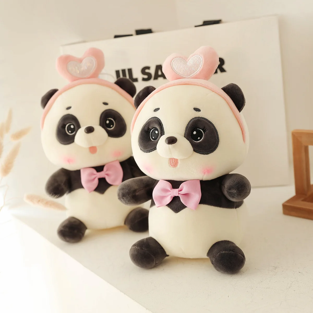 

25cm Panda Cute Plush Dolls Baby Cute Animal Soft Cotton Stuffed Home Soft Toys Sleeping Mate Stuffed Toys Gift Kawaii