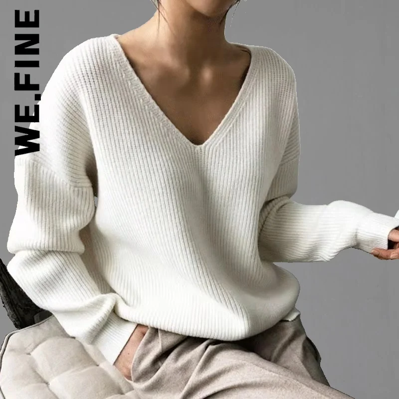 

We.Fine Fashion Knitted Turtleneck Women Sweater Girl Slim Knit Sweater Sexy Simple Top Women Ladies Soft Elegant Female