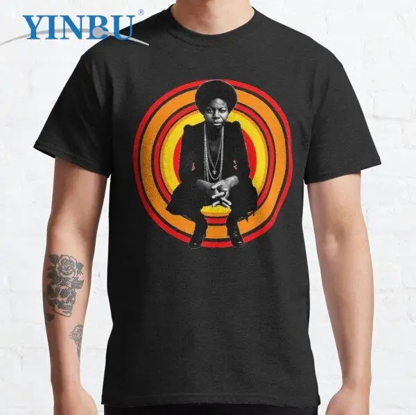 

Retro Nina Simone Unisex YINBU brand 2023 new in t-shirt Top quality cotton Graphic Tee