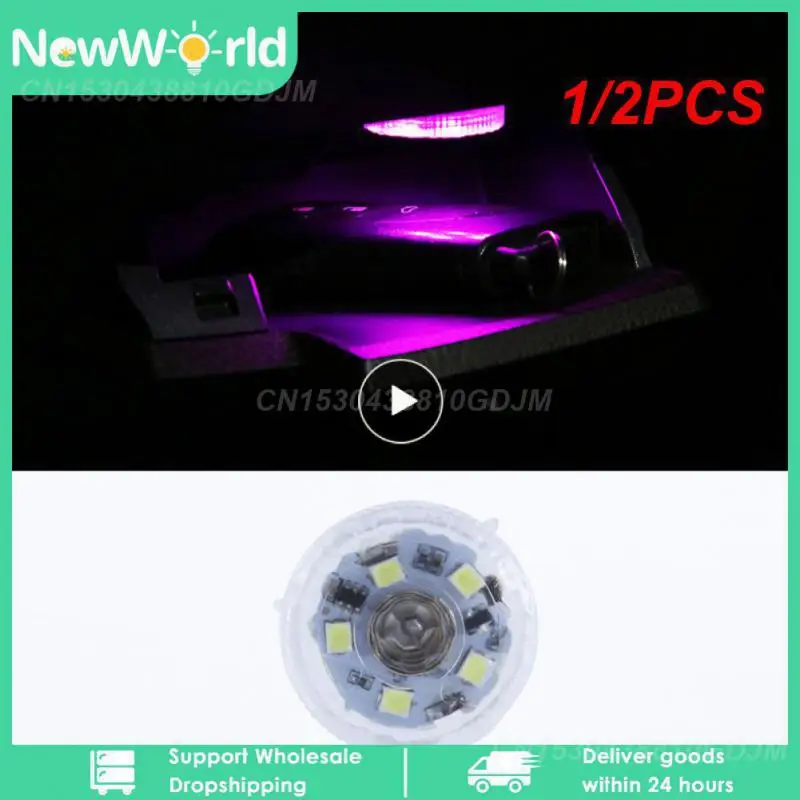 

1/2PCS Car Mini Led Touch Switch Light Auto Wireless Ambient Lamp Night Reading Light Car Roof Ceiling Interior Lamp Lighting