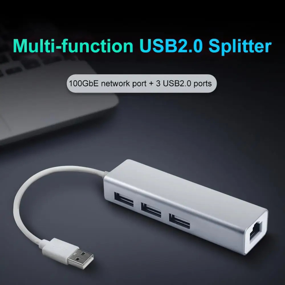 

Aluminum Alloy -compatible Splitter 5 In 1 Usb-c Hub 1080p@60hz 5gbps Usb Type C To Ethernet Adapter Rj45 Type C Extensor