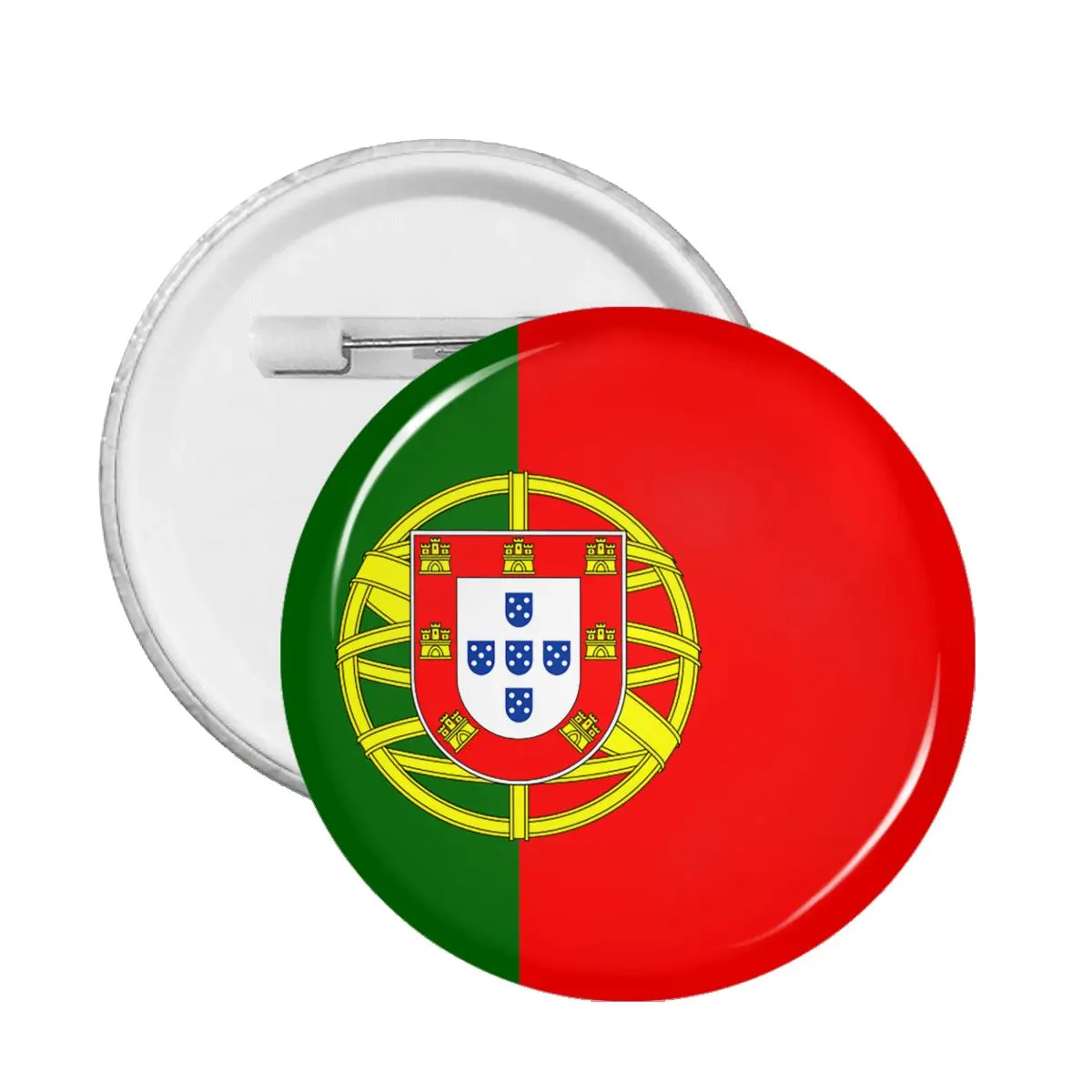 

Current Flag Of Portugal Soft Button Pin Cosplay Clothes Badge Men Women Brooches Decor Gift Badges