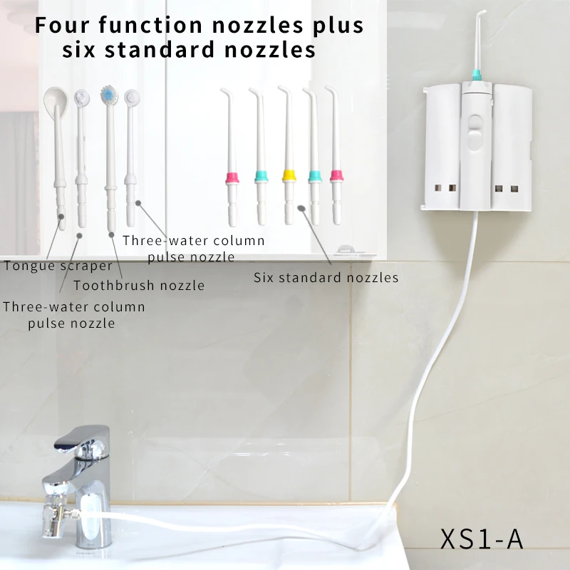 

1 Набор ирригатор для полости рта с 6 насадками очиститель зубов Jet Interdental SPA ручной водный стоматологический инструмент для очистки зубов XS1-A