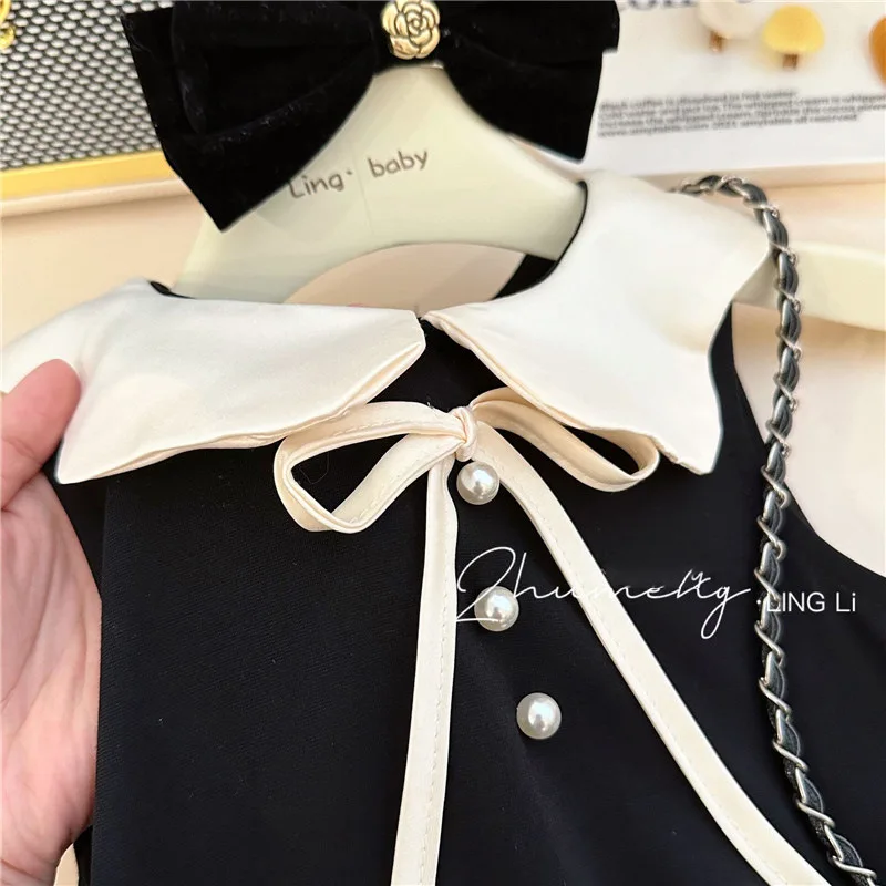 Детская одежда Южной Кореи платье для девочек летняя новинка года жилет и юбка в