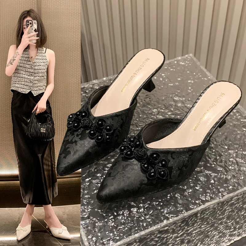 Шлепанцы женские со змеиным принтом сандалии на высоком каблуке шлепанцы с