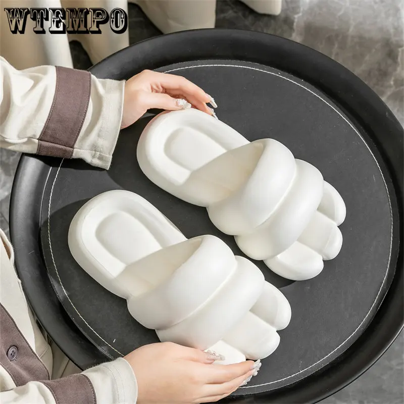 WTEMPO Family-Style Non-Slip Slippers Eva Flat Shoes for Women Men Soft and Lightweight Shower Shoes Wholesale Dropshipping