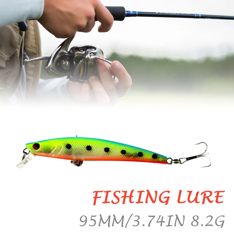 

fake lure 95mm Sinking Action Bass Trout Amur pikc artificial bait Freshwater Saltwater Fishing Crankbaits fishing Wobblers