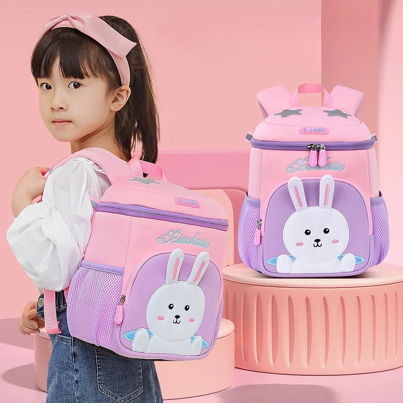 Детские рюкзаки с милым кроликом для девочек рюкзак начальной школы модная