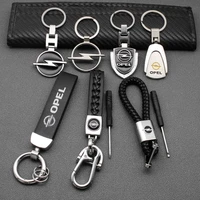 1pcs 3d creative metal leather keychain car logo fashion keyring for opel astra hjgk insignia corsa vectra zafira accessories