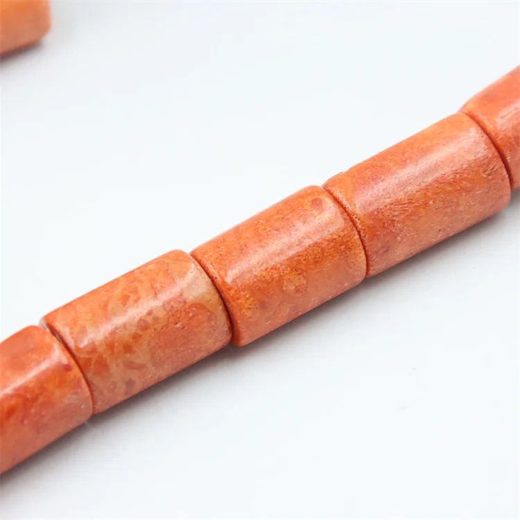 14 15 X20 24MM Cylinder Natural Material Sea Coral Abacus Beads Charm For Jewelry Making DIY Necklaces  Pendant Accessories Gift