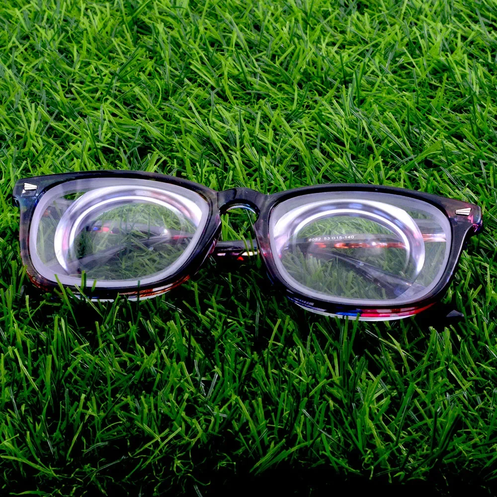 Оправа для глаз ручной работы с квадратным синим цветком и высокой близорукостью