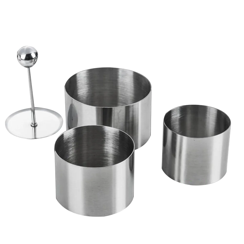 

3 Pcs Stainless Steel Swing Plate Molding Cold Dish Shaper Food Cake Stencil Plating Molds Tools Forming Round
