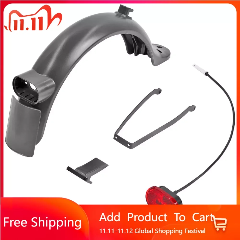 

Electric Scooter For XiaoMi Pro2 M365 Mi3 Rear Back Fender Mudguard Shockproof Set Aluminum Rear Fender Bracket with Taillight