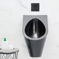 black urine cup automatic sensor wall mounted mens 304 stainless steel smart urinal wall mounted household