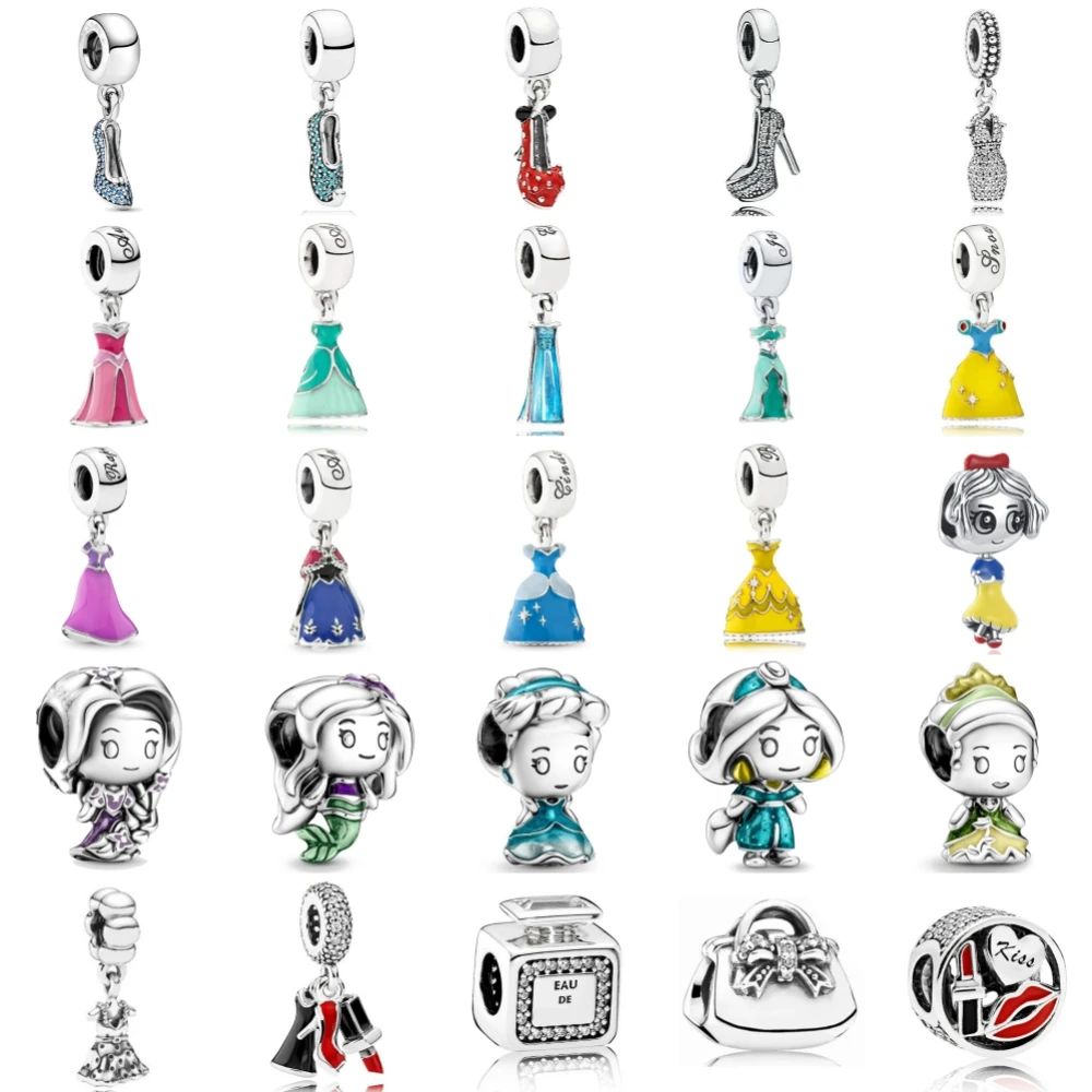 Серебряные подвески для браслетов и ожерелий Pandora неправильной формы изысканные