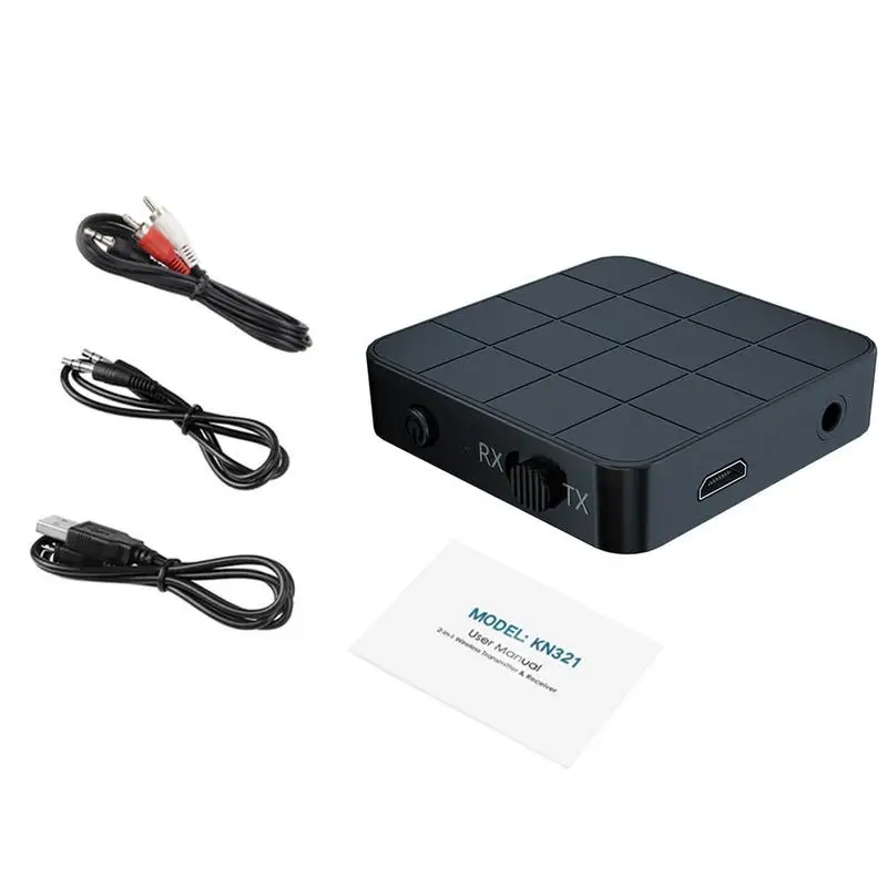 

BT 5.0 Audio Receiver Transmitter Mini Portable 3.5mm Jack 2 In 1 BT Adapter Easy To Carry Low Latency Wireless Audio Adapter