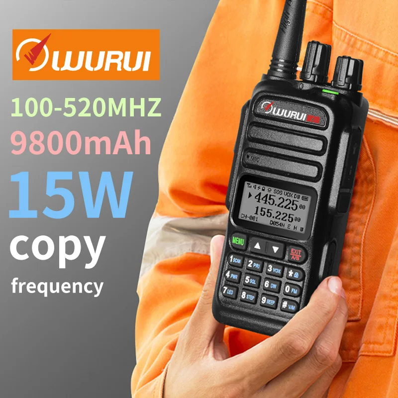 Wurui UV83 100-520MHZ dual band walkie talkie walkie radios two-way radio ham devices uhf vhf communicator long rang for hunting