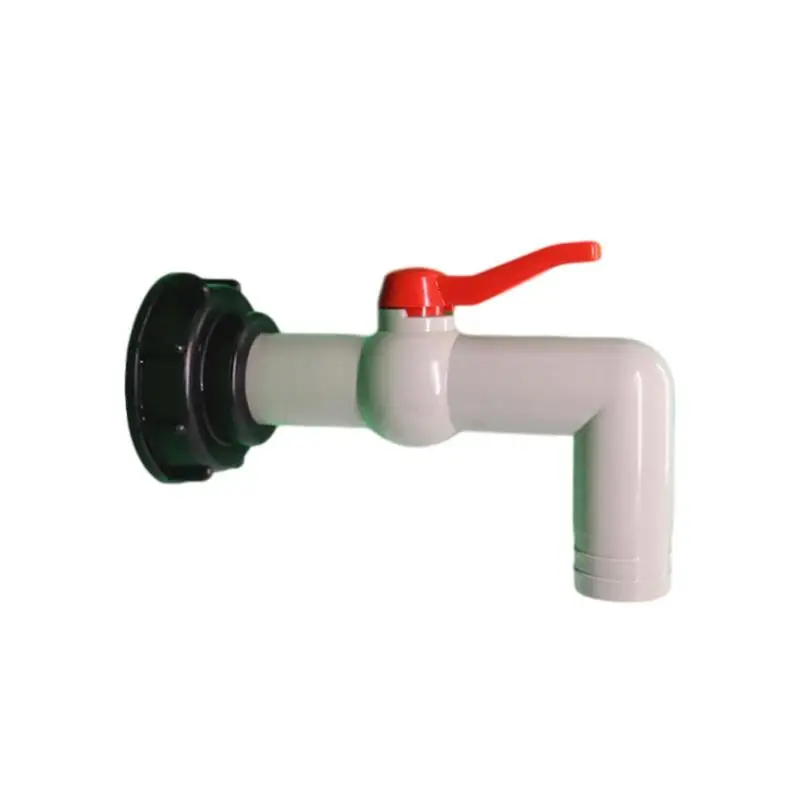 S60x6 IBC Water Tank Adapter 90-degree Garden Hose Faucet Lengthen Connector Water Tank Adapter Fittings 1PCS