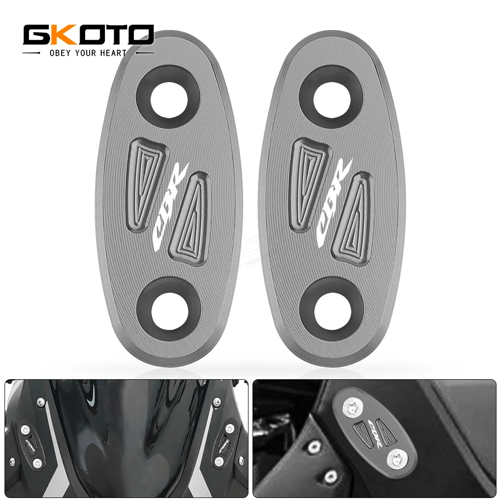 

Motorcycle CNC Rearview Mirror Seat Decorative Cover Mirror Base For Honda CBR650R CBR650F CBR500R CBR300R CBR250R