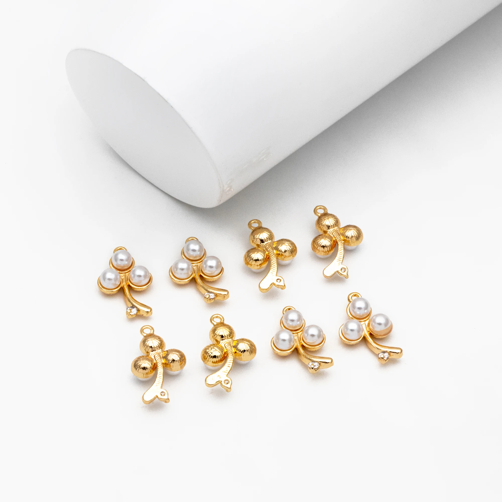 10 шт. подвески с искусственным жемчугом 16x10 мм