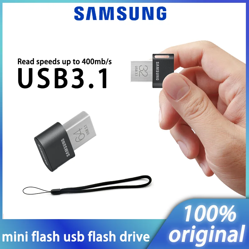 

Samsung USB 3.1 Usb Flash Drive Pendrive 256gb 128gb 400MB/s Flash Usb 32gb 64gb Metal Mini Flash Memoria Stick Fit Plus(usb3.1)