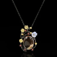 cross border jewelry high end fashion black gold ladies necklace zircon goose egg earrings wedding party travel jewelry gift