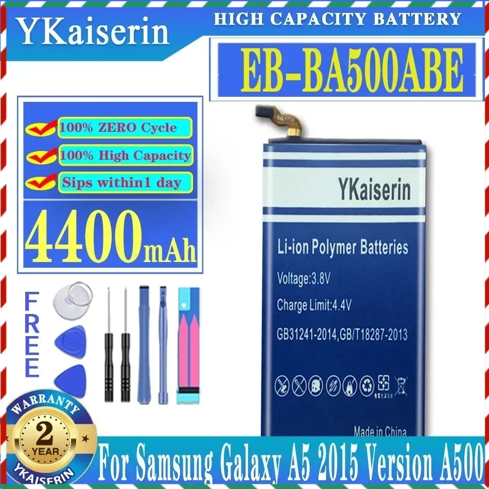 Сменный аккумулятор YKaiserin EB-BA500ABE 4400 мАч для Samsung Galaxy A5 2015 версия A500 A5000 Batteria
