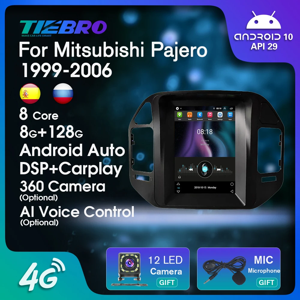 Автомагнитола для Mitsubishi Pajero V60 V68 V73 1999-2006 Tesla вертикальный экран навигатор GPS Android