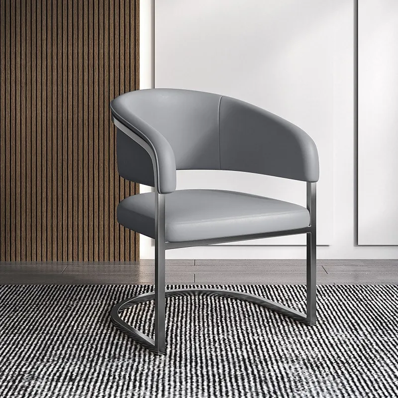 

Designer Accent Lounge Chair Modern Leather Master Single Bar Chair Living Room Luxury Backrest Cadeiras Living Room Furniture