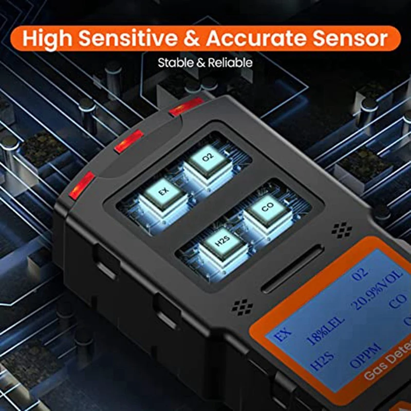 Воздушный монитор 4 в 1 Перезаряжаемый детекторный тестер качества воздуха
