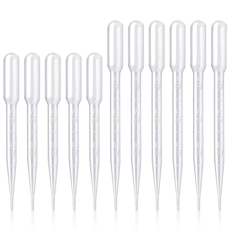 

100pcs Disposable Pipettes 2ml 3ml Dropper Transfer Pipette with Scale N0PF