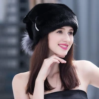 womens fur hats whole real mink fur hats thick warm in russianwinter luxury fashion brand high quality cap real fur beanie hat