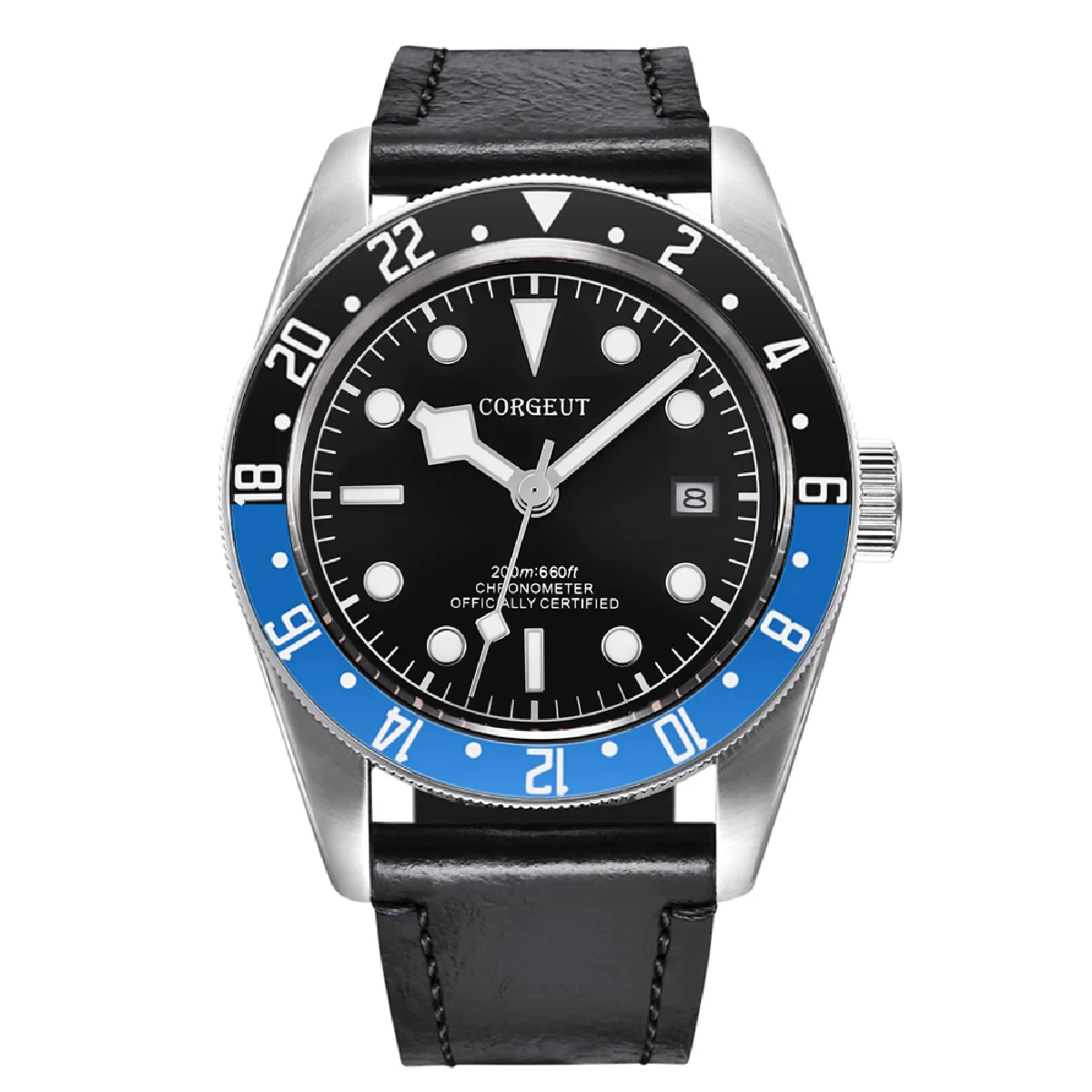 

Classic 41MM Mens luxury sport Sapphire Glass Sterile Gold Dial PVD Mechanical watch Miyota Automatic Movement Black Blue bezel