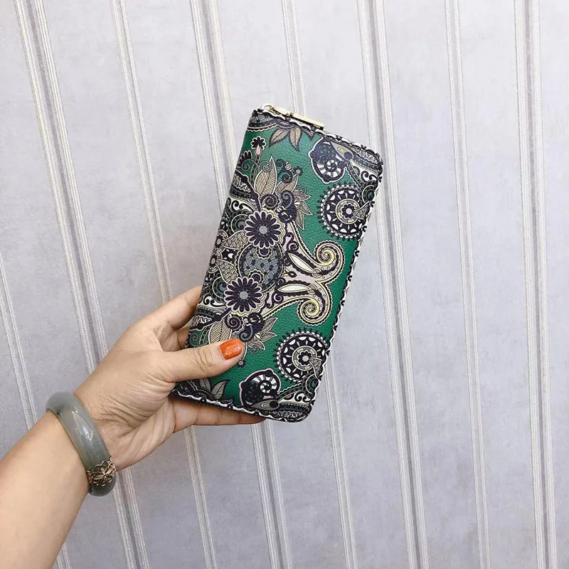 Ethnic Style Fashion Women's Wallet Creative Retro Handheld Bag Exquisite and Practical Girls' Single Pull Bag