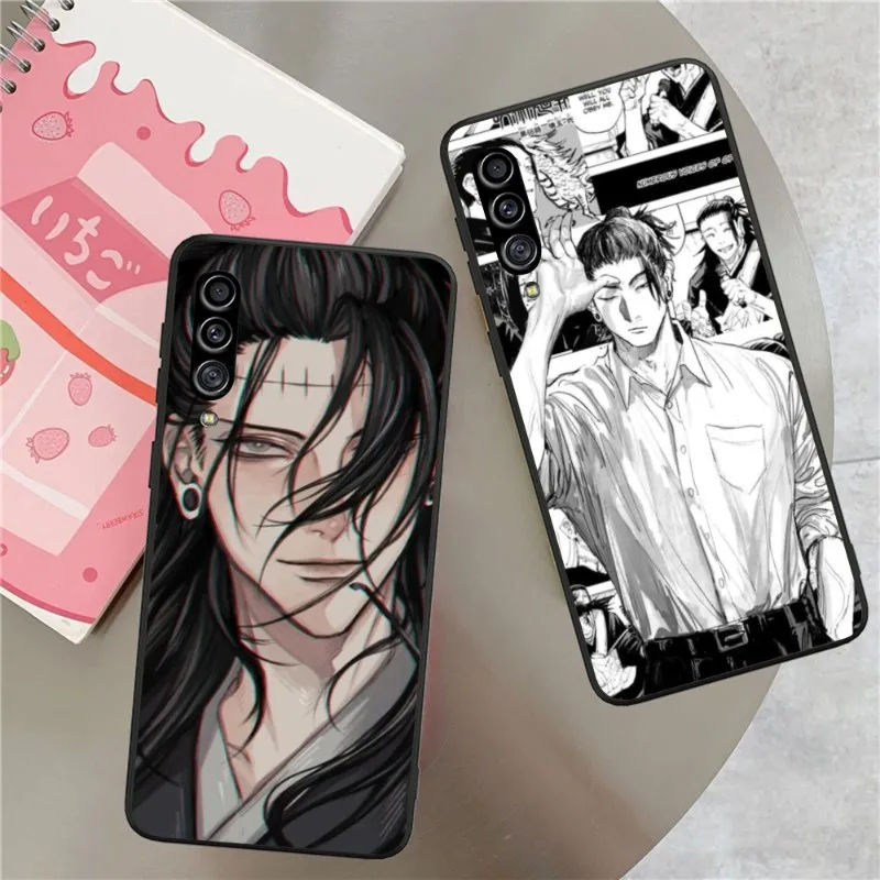 Чехол JJK Suguru для Samsung Galaxy S23 S22 S21 S10 S9 S8 Plus Ультрачерный мягкий чехол телефона