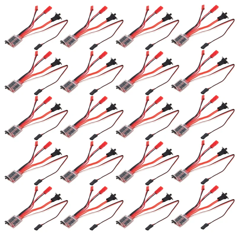 

20X RC ESC 30A 4-8V контроллер скорости щеточного двигателя 1/16 1/18 для скалолазания RC Car Ship Tank Mini 4Wd WPL Car