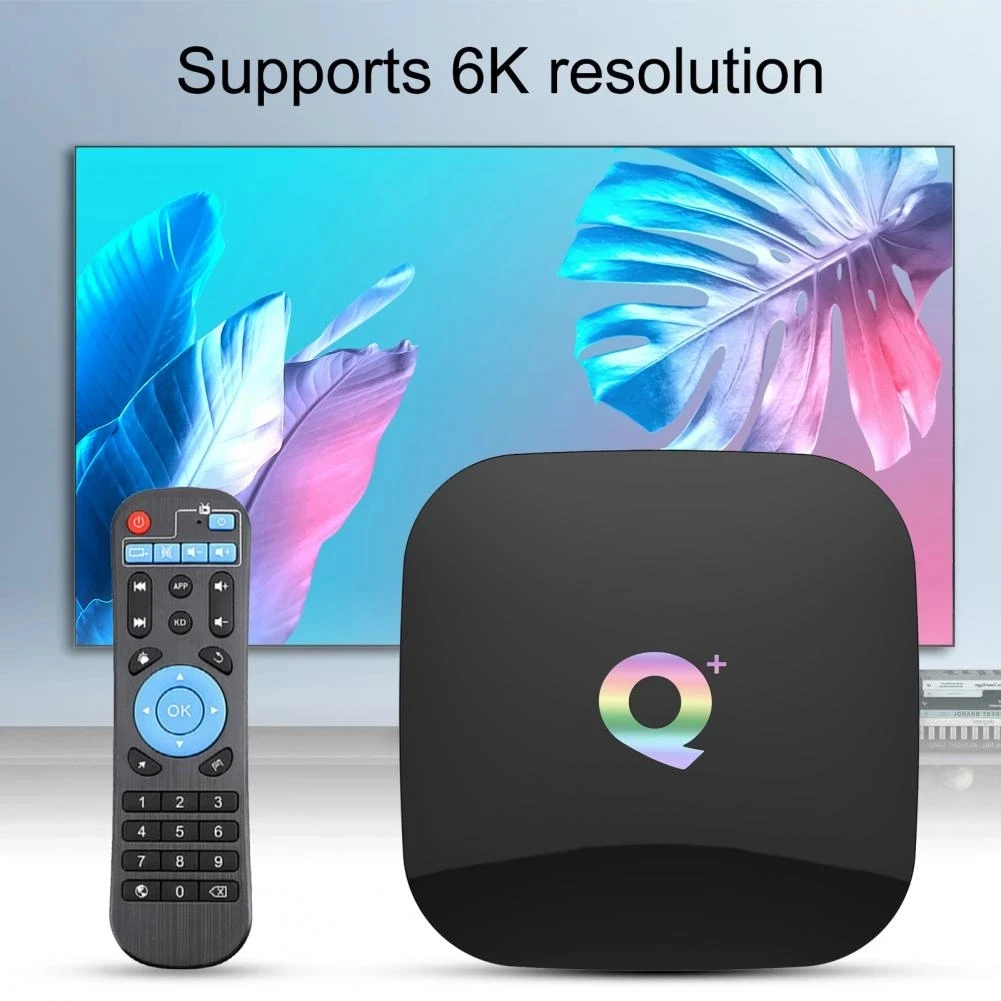 Q+ TV Box Android 9 Allwinner H6 Media Streamer Player IPTV |